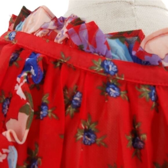Gorgeous floral print peasant dress medium - Picture 3 of 14